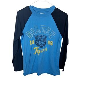 Gap‎ Kids Blue Baseball Style Long-Sleeve Tee Shirt Tigers Graphic Boys XL (12)